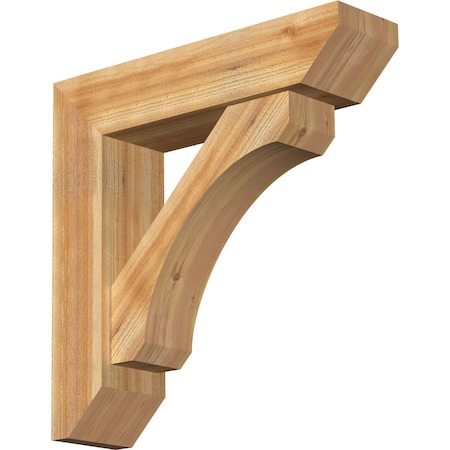 Legacy Slat Rough Sawn Bracket w/ Offset Brace, Western Red Cedar, 8"W x 32"D x 32"H
